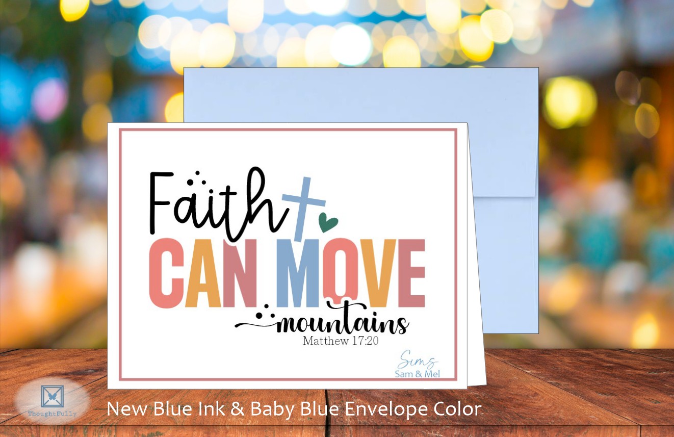 Faith Can Move Mountains Card - Matt. 17:20 (#290113AS)