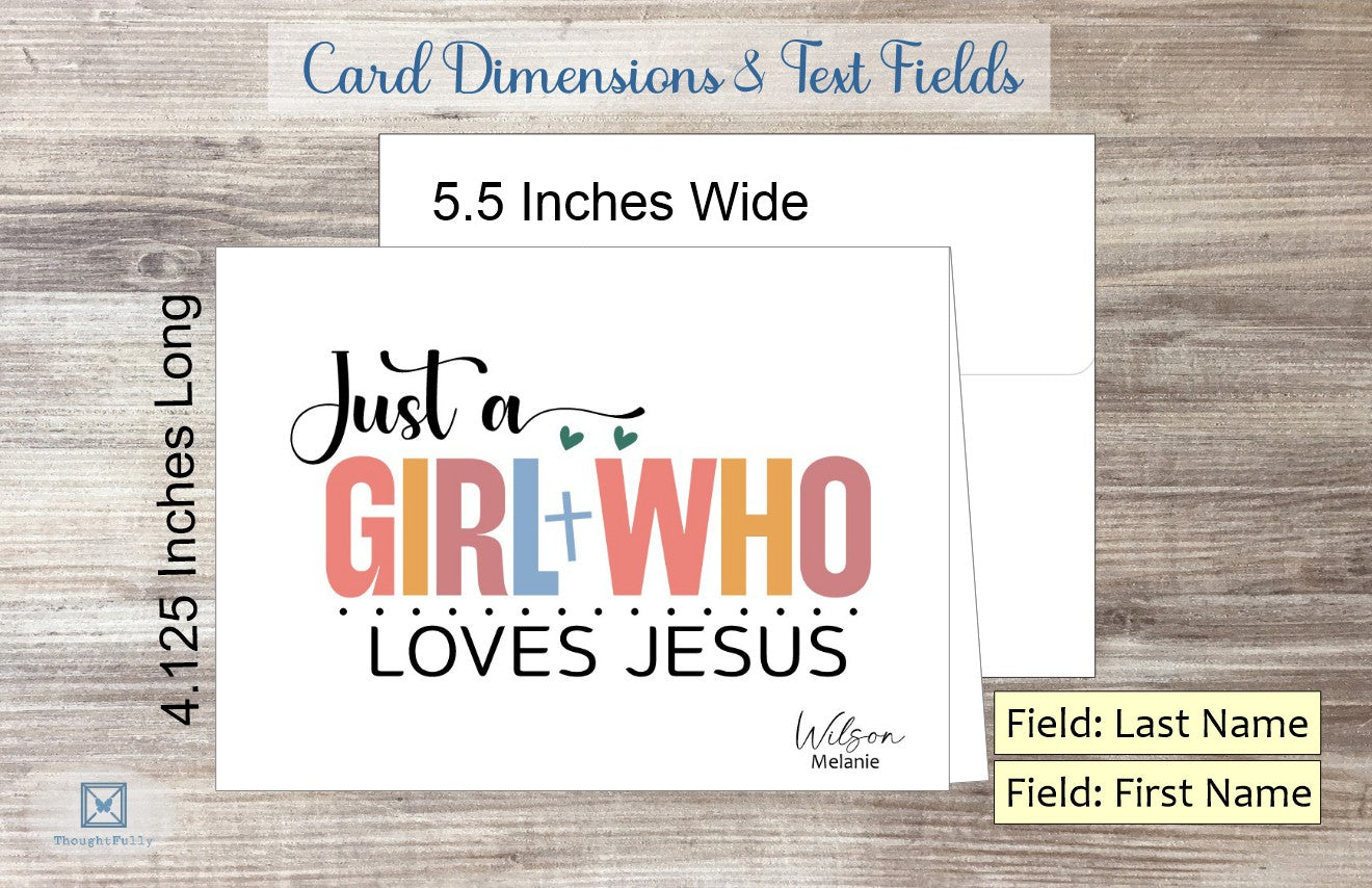 Just a Girl Who Loves Jesus Card (#290114AS)