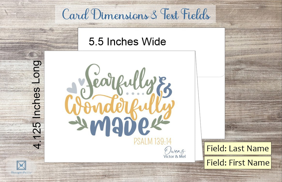 Fearfully & Wonderfully Made Card - Ps. 139:14 (#290143AS)