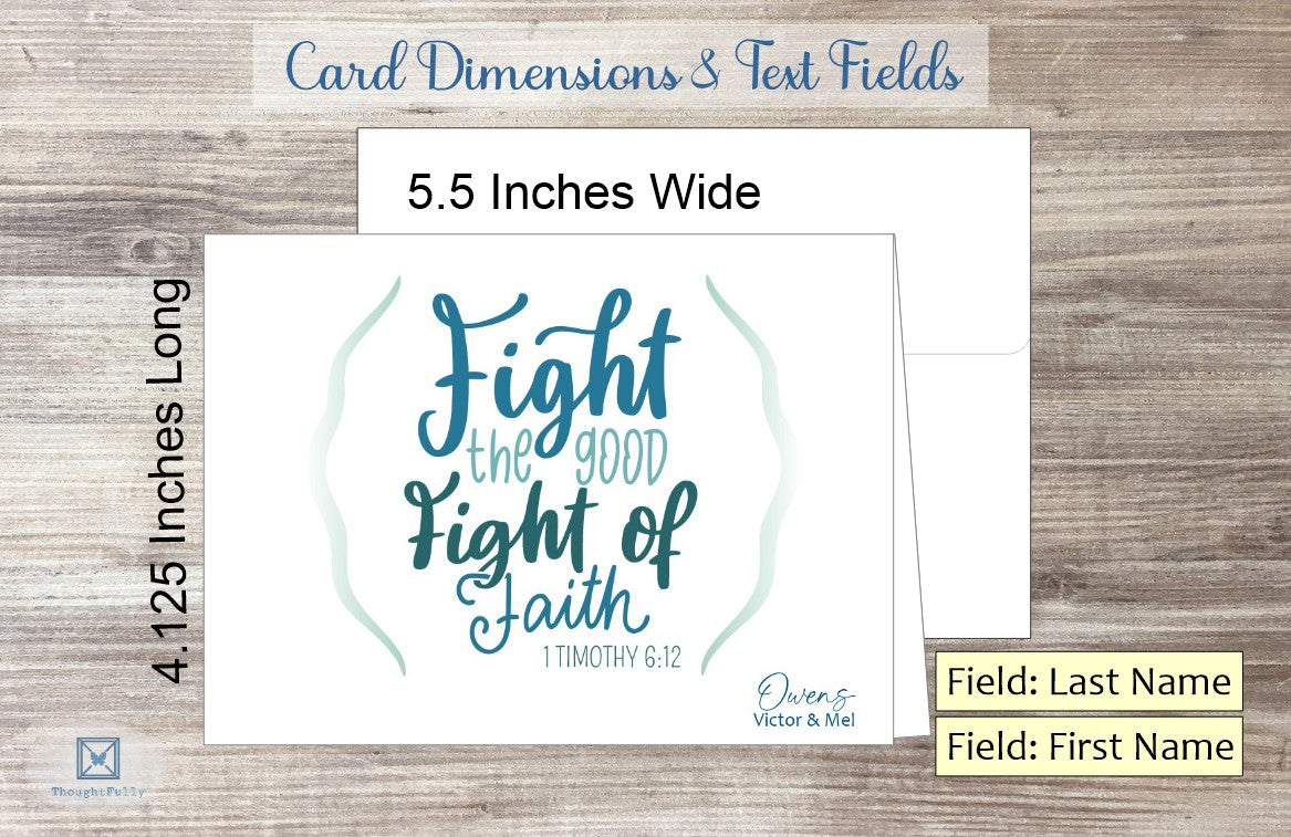Fight the Good Fight of Faith Card - 1 Tim. 6:12 (#290145AS)