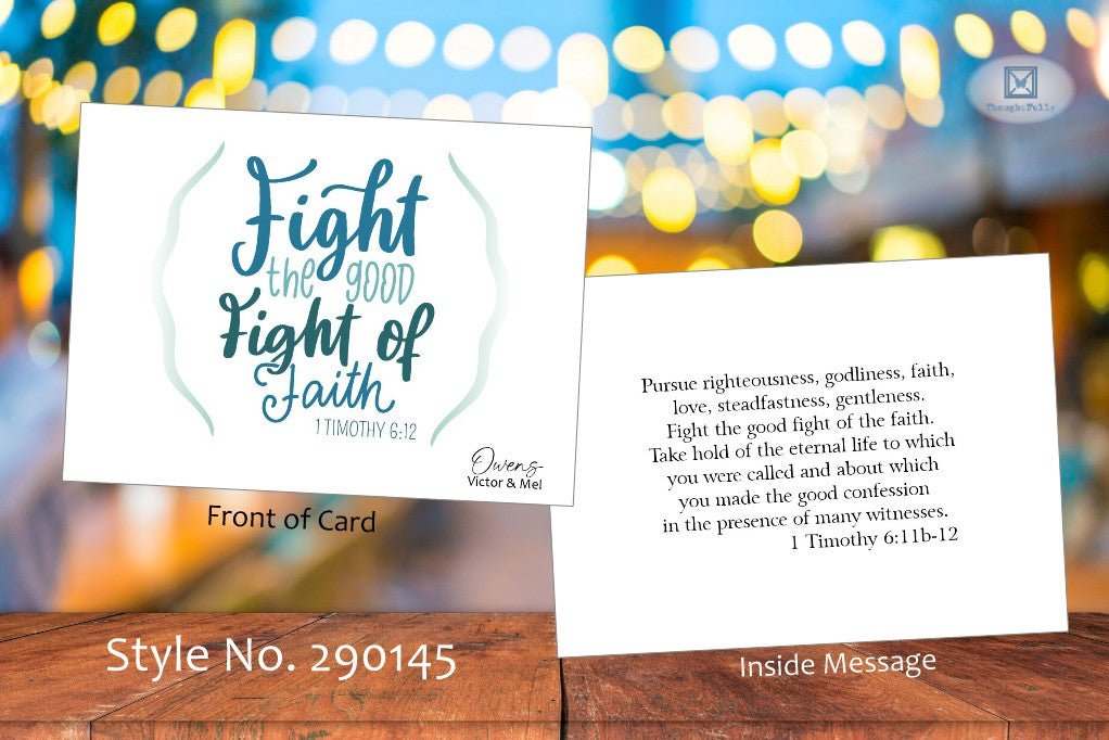 Fight the Good Fight of Faith Card - 1 Tim. 6:12 (#290145AS)