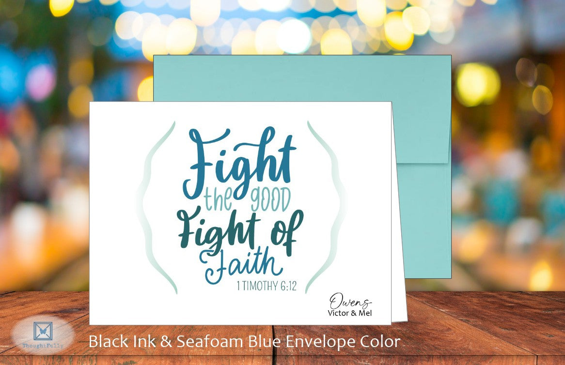 Fight the Good Fight of Faith Card - 1 Tim. 6:12 (#290145AS)