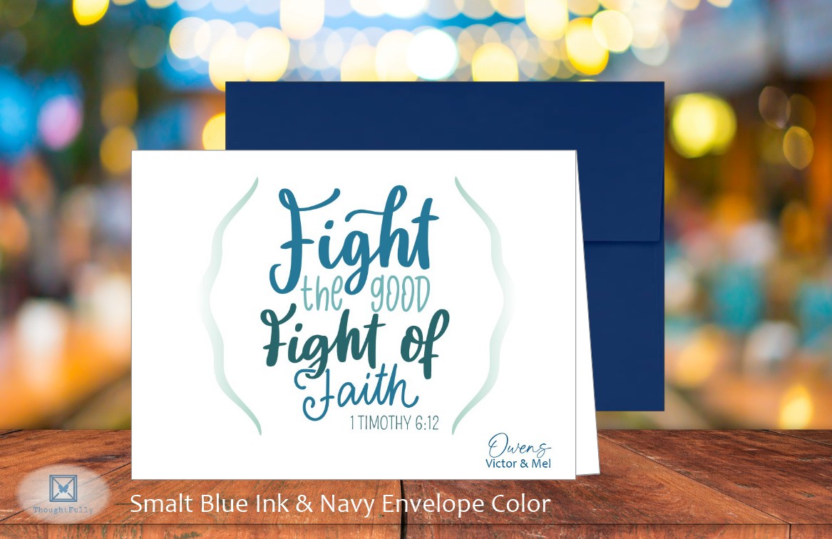 Fight the Good Fight of Faith Card - 1 Tim. 6:12 (#290145AS)