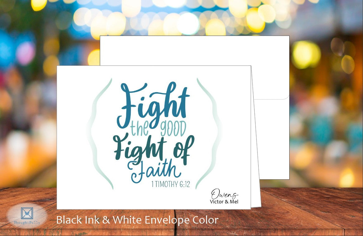 Fight the Good Fight of Faith Card - 1 Tim. 6:12 (#290145AS)
