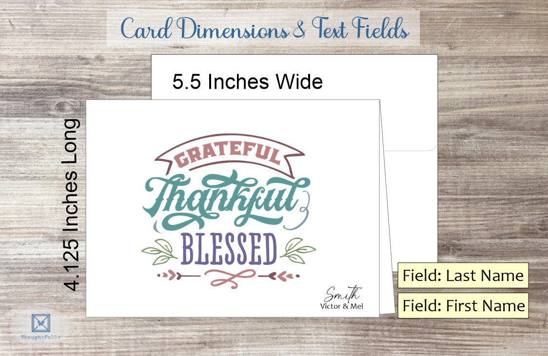 Grateful Thankful & Blessed Card (#290149AS)