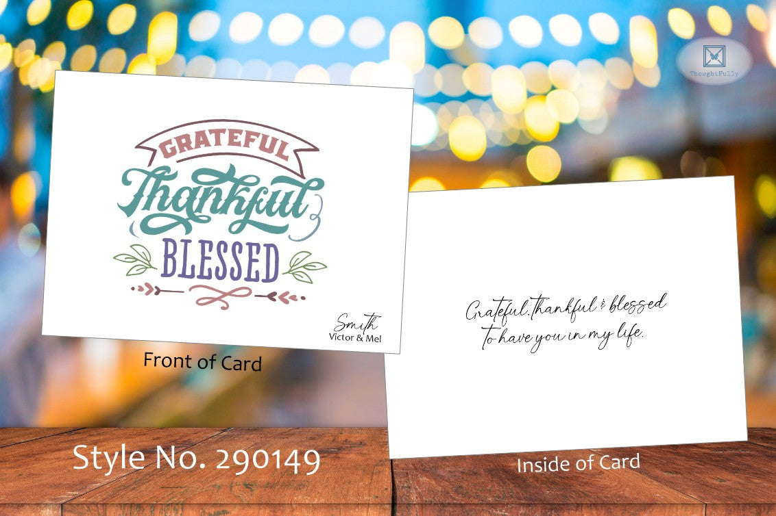 Grateful Thankful & Blessed Card (#290149AS)