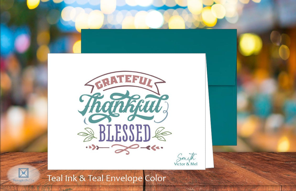 Grateful Thankful & Blessed Card (#290149AS)