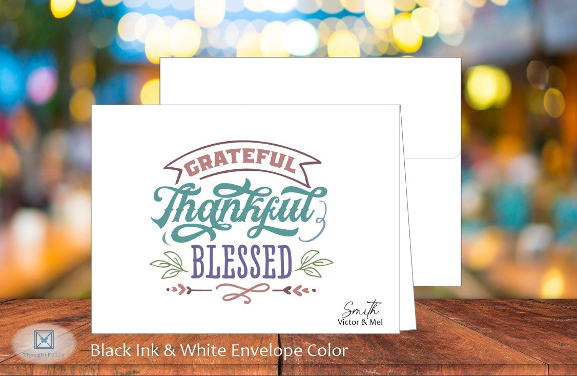 Grateful Thankful & Blessed Card (#290149AS)
