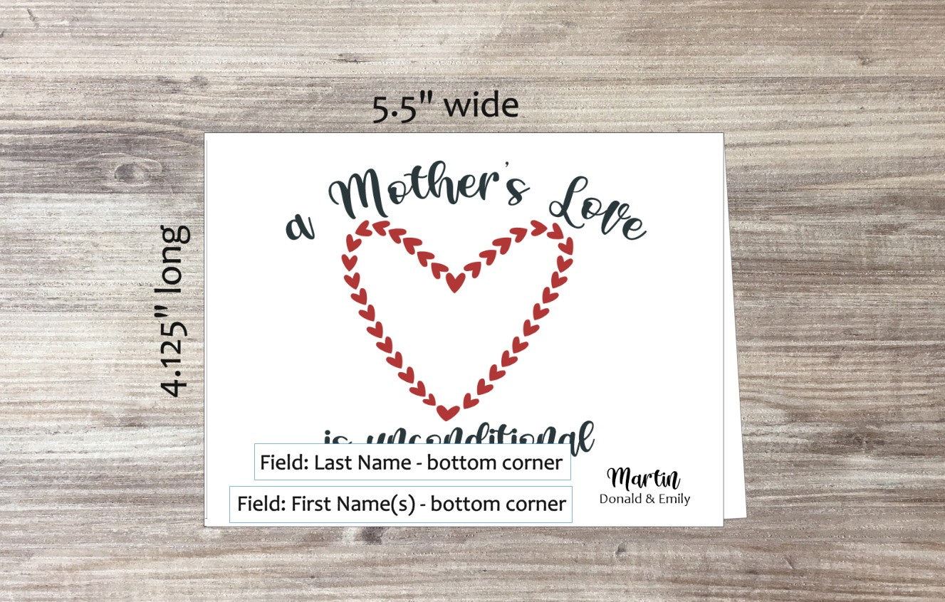 Mother's Unconditional Love Card (#300105AS)