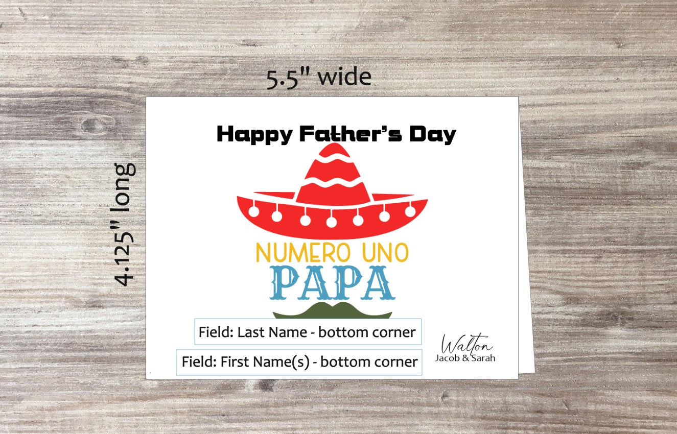 Numero Uno Papa Card (#310100AS)