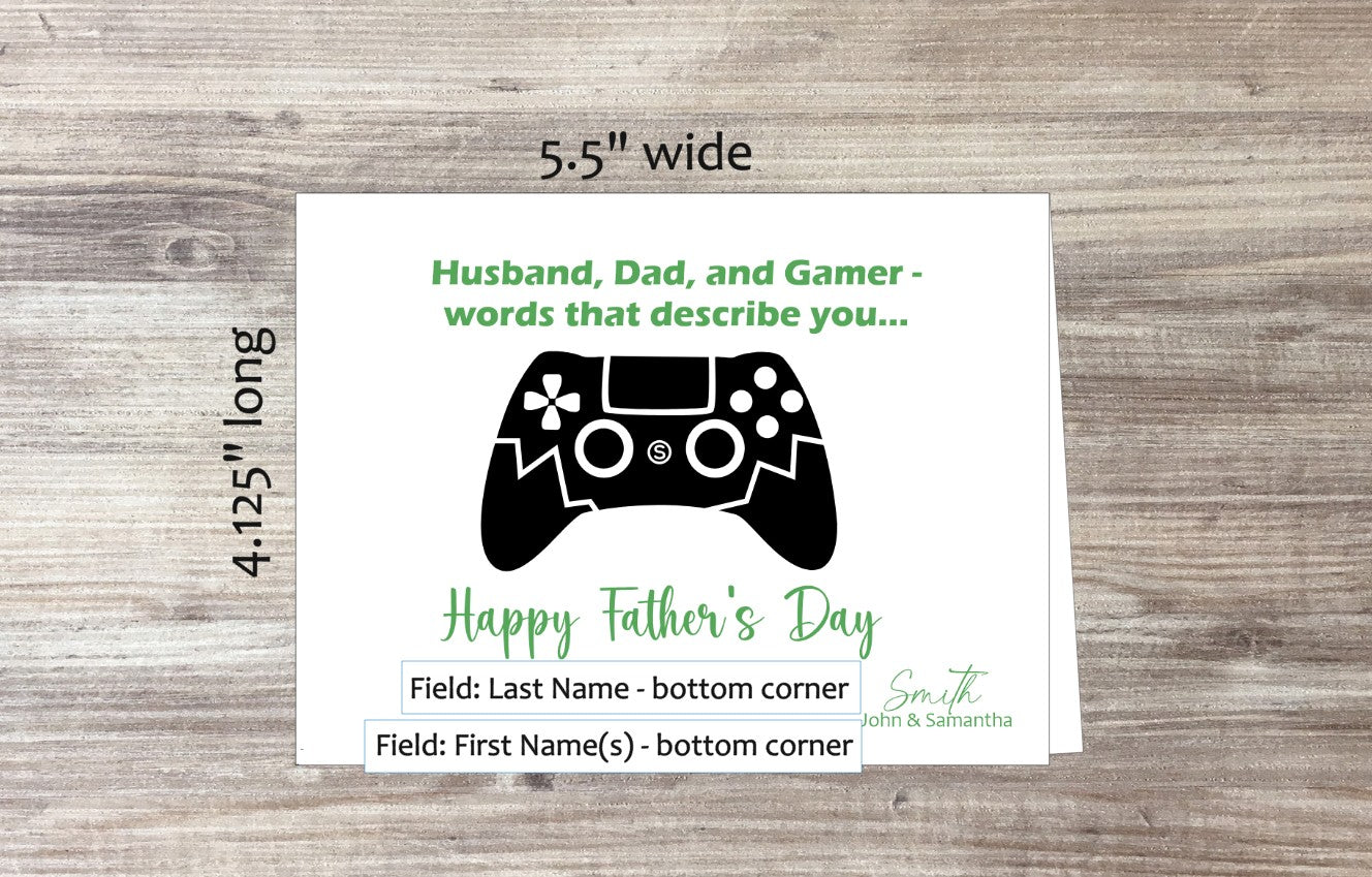 Husband, Dad, Gamer Card (#310109AS)