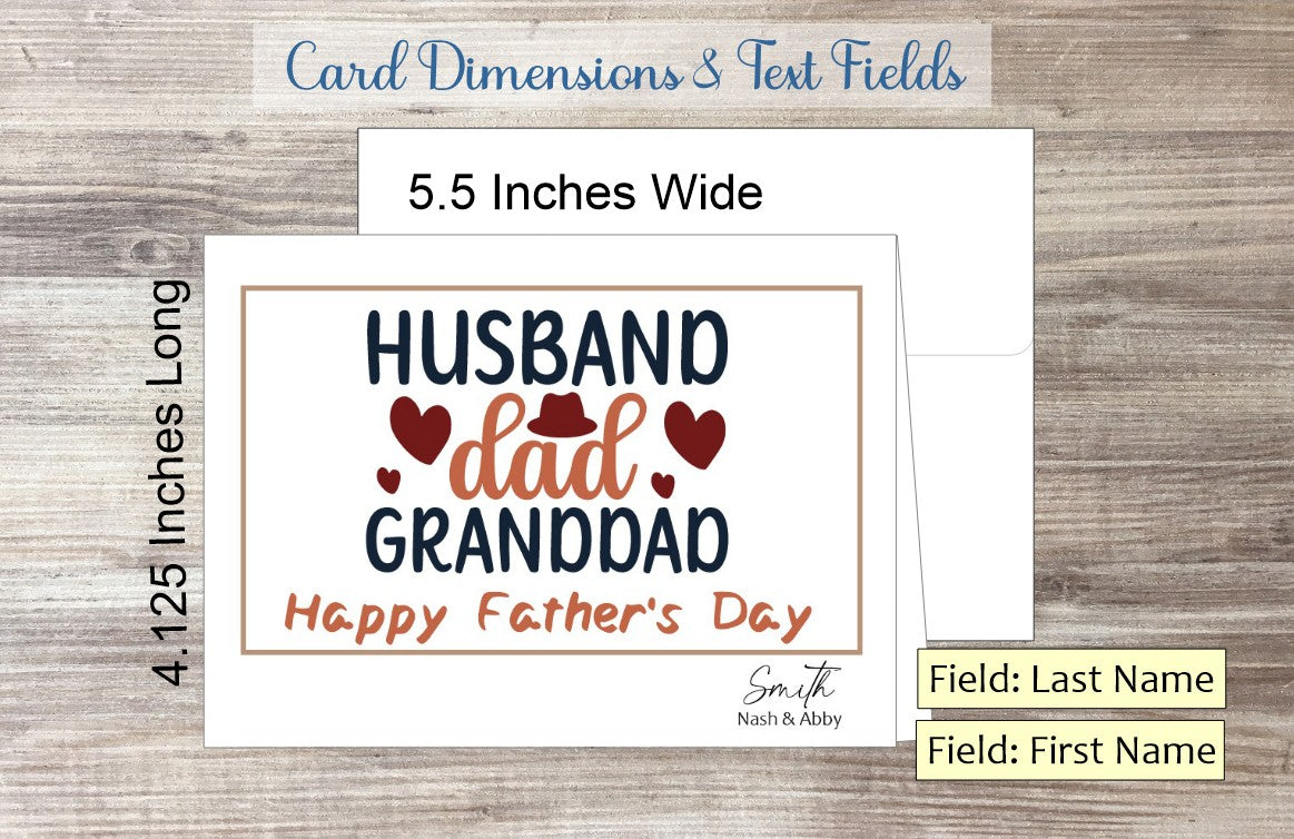 Husband, Dad, Granddad Card (#310110AS)