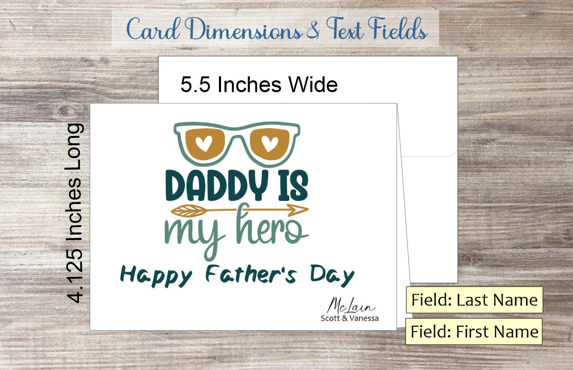 Daddy is my Hero Card (#310111AS)