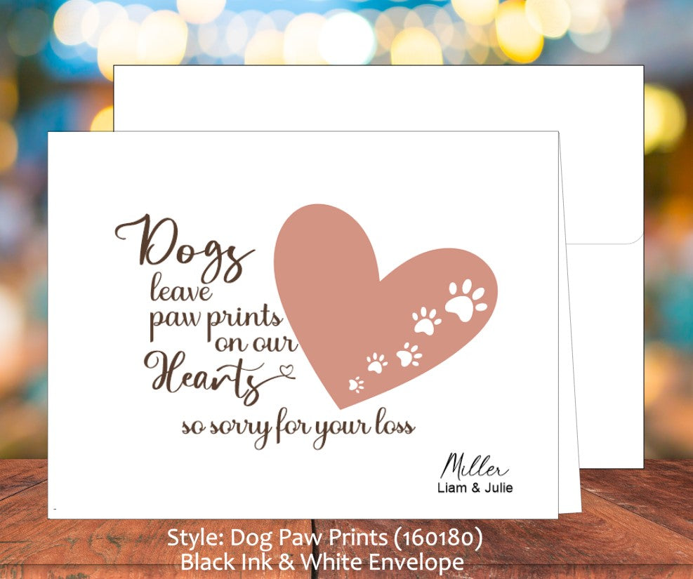Dog Paw Prints Card (#160180AS)