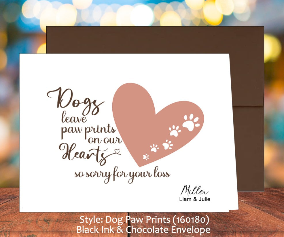 Dog Paw Prints Card (#160180AS)