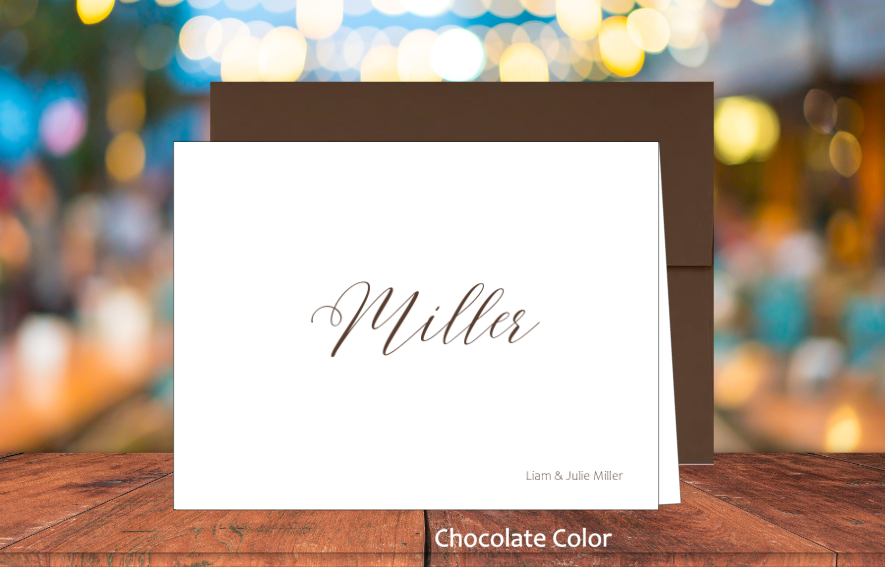 Cursive Last Name Card (#210102AS)