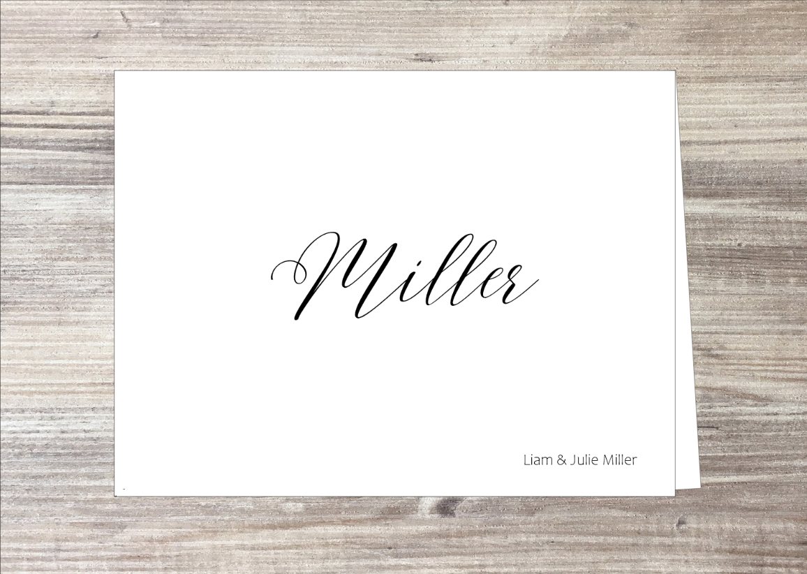 Cursive Last Name Card (#210102AS)