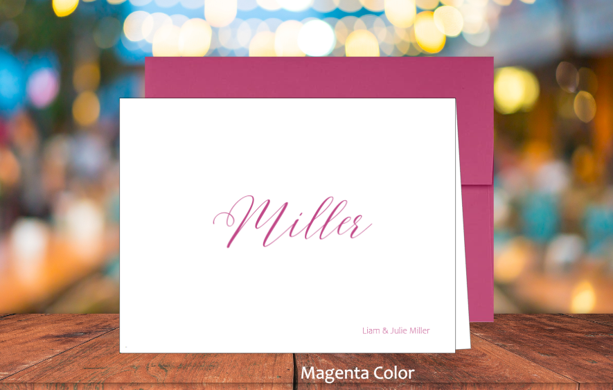 Cursive Last Name Card (#210102AS)