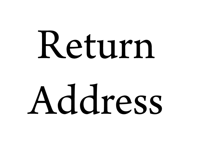 00 Return Address thoughtfully printed - free of charge. One less step for you.