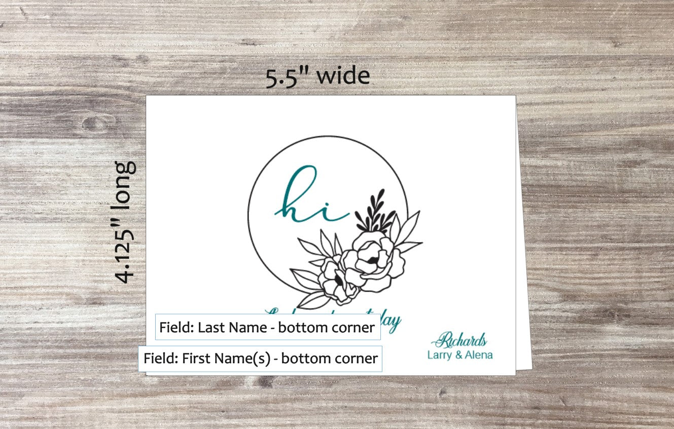 Hi in Circle Frame Card (#110112AS)