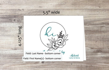 Hi in Circle Frame Card (#110112AS)