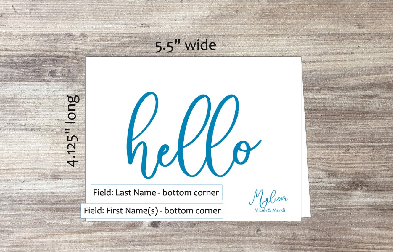 Hello Card (#110114AS)