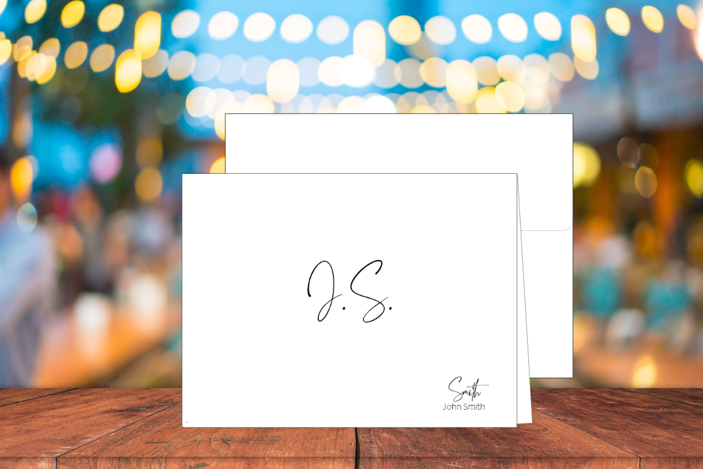 Initials in Middle of Card (#210103AS)