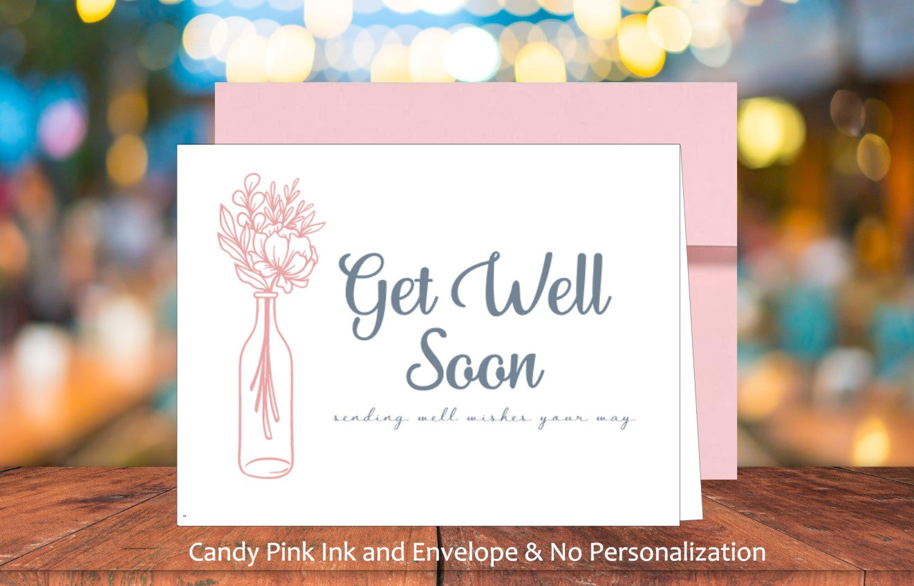 Single Get Well Card with Sticker (#130110AM1)