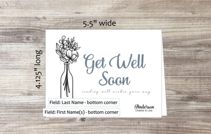 Single Get Well Card with Sticker (#130110AM1)