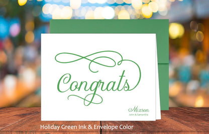 Set of 10 Congrats Cards & COLORED Envelopes (#140122AC)