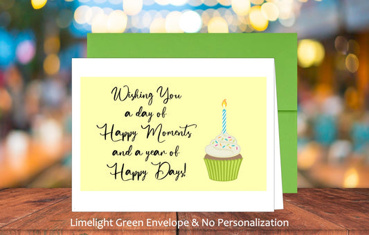 Single Wishing You Birthday Card with Sticker (#150109AM1)