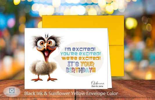 Excited Birthday Card (#150125AS)