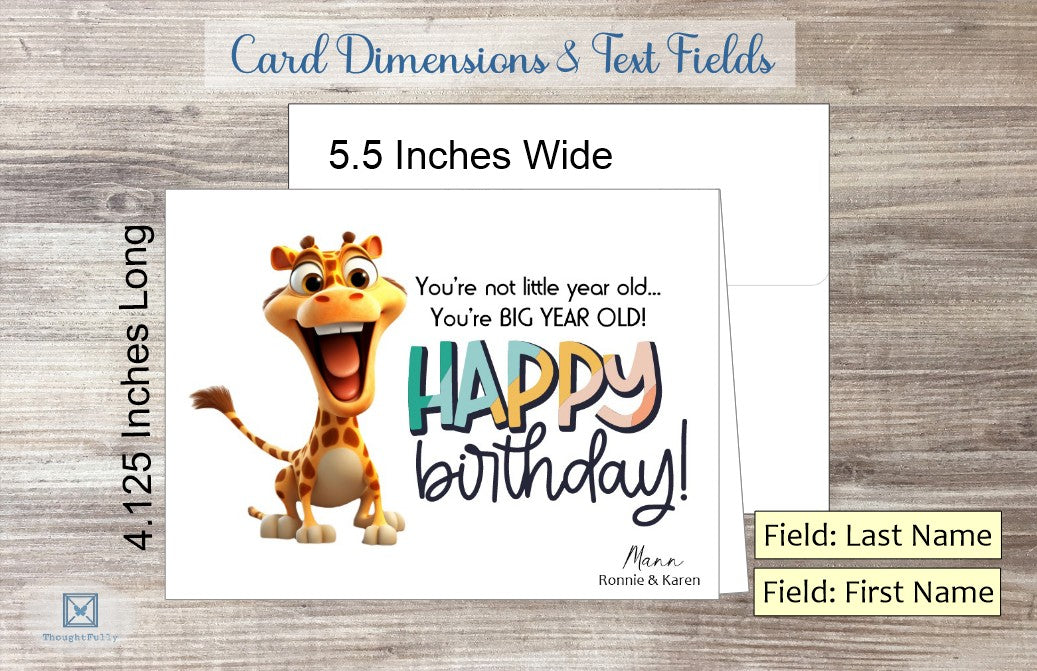 Big Year Old Birthday Card (#150131AS-IM)