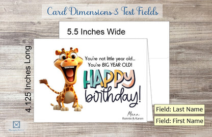 Big Year Old Birthday Card (#150131AS-IM)