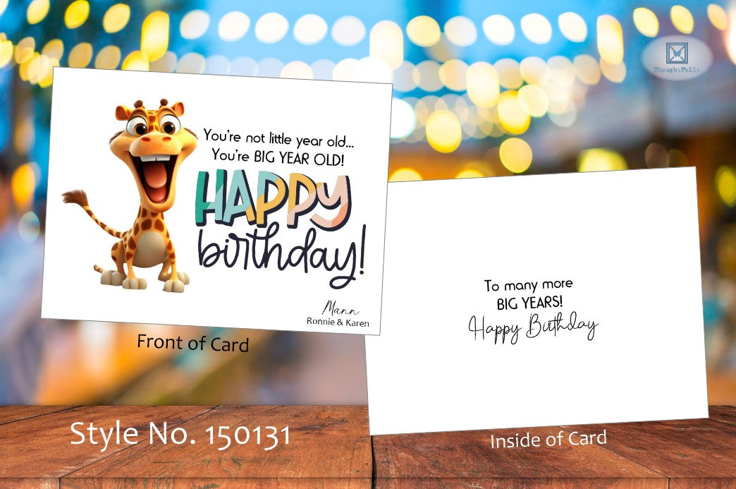 Big Year Old Birthday Card (#150131AS-IM)