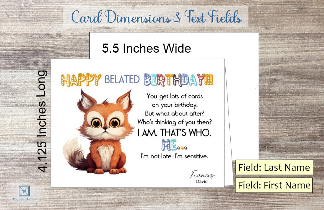 Happy Belated Birthday Card (#150134AS-IM)