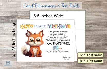 Happy Belated Birthday Card (#150134AS-IM)