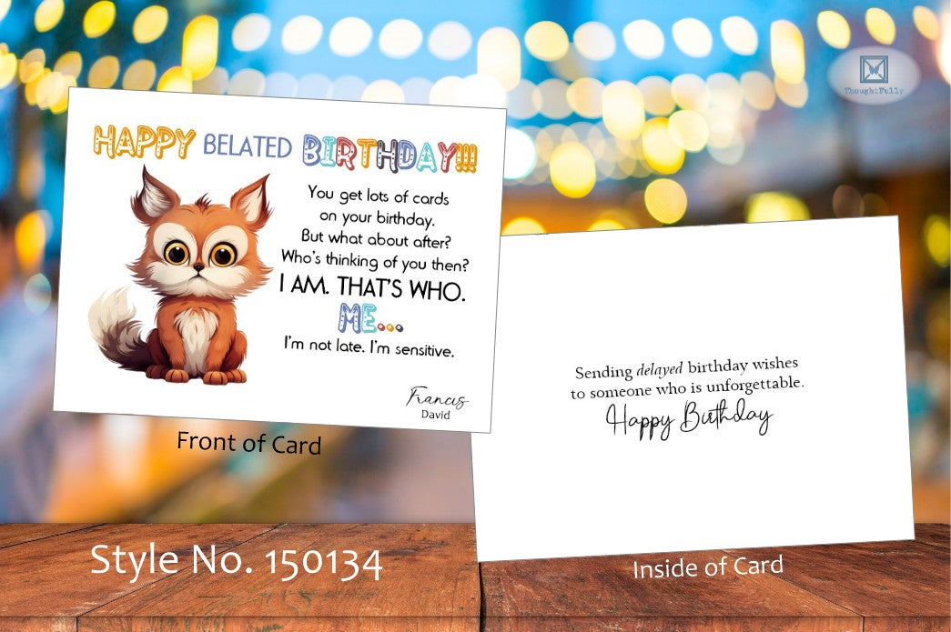 Happy Belated Birthday Card (#150134AS-IM)