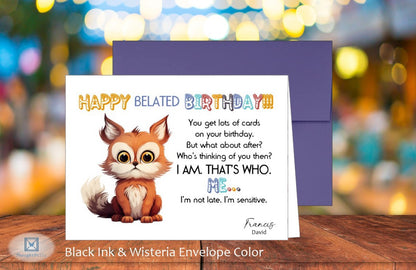 Happy Belated Birthday Card (#150134AS-IM)