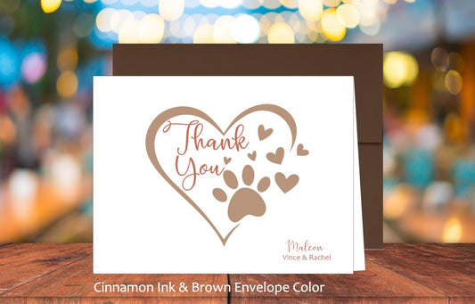 Set of 10 Thank You & COLORED Envelopes (#160102AC)