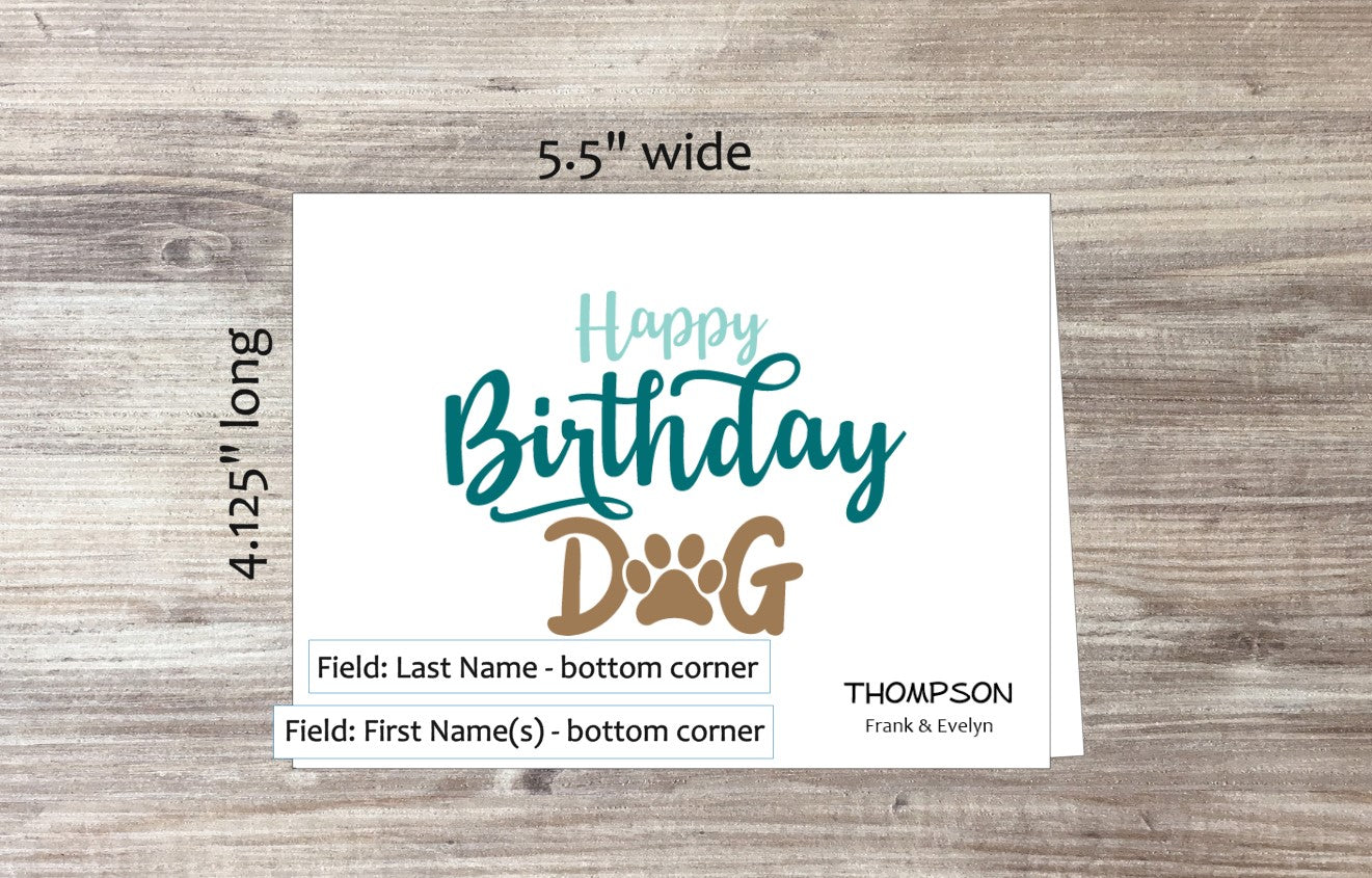 Happy Birthday Dog Card (#160107AS)