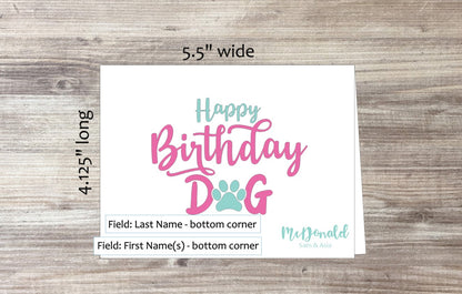 Happy Birthday Dog Card (#160108AS)