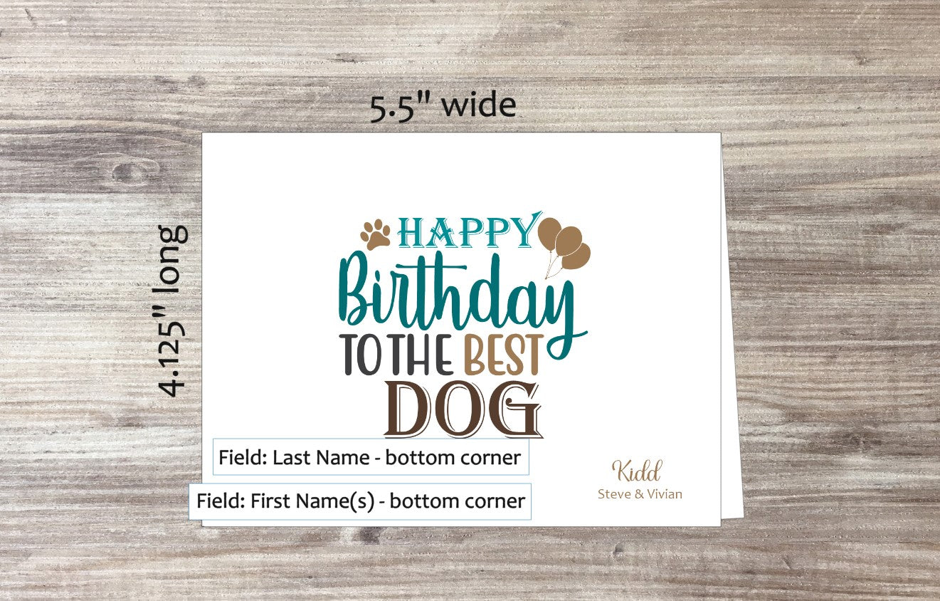 Happy Birthday To The Best Dog Card (#160111AS)