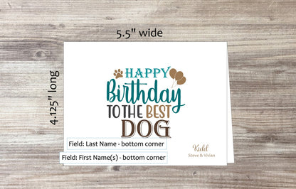 Happy Birthday To The Best Dog Card (#160111AS)