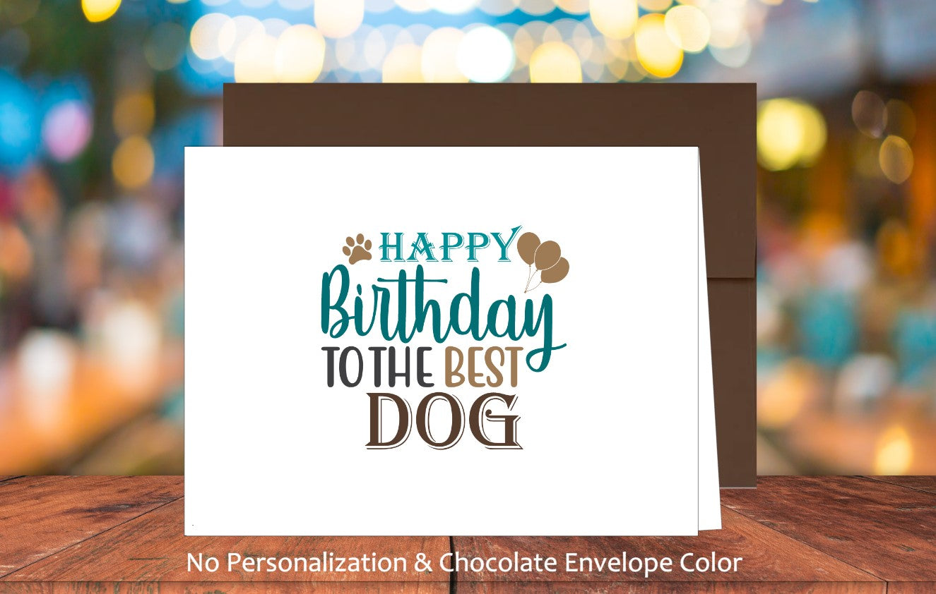 Happy Birthday To The Best Dog Card (#160111AS)