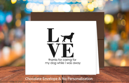 Single LOVE My Dog with Sticker (Labrador Retriever) Card (#160113AM2)
