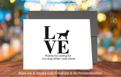 Single LOVE My Dog with Sticker (Labrador Retriever) Card (#160113AM1)