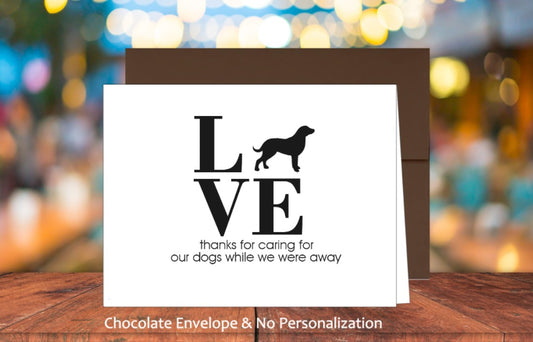 Single LOVE Our Dogs with Sticker (Chesapeake Bay Retriever) Card (#160116AM2)