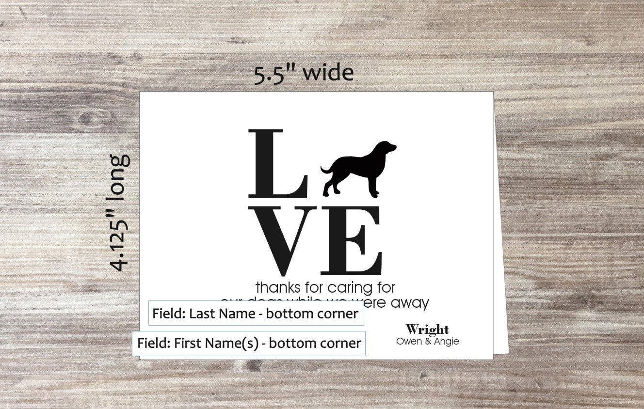 LOVE Our Dogs Card (Chesapeake Bay Retriever) (#160116AS)