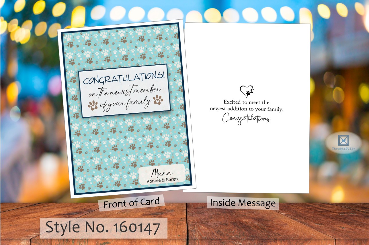 Congrats on Newest Family Member Card (Dog) (#160147AV-IM)